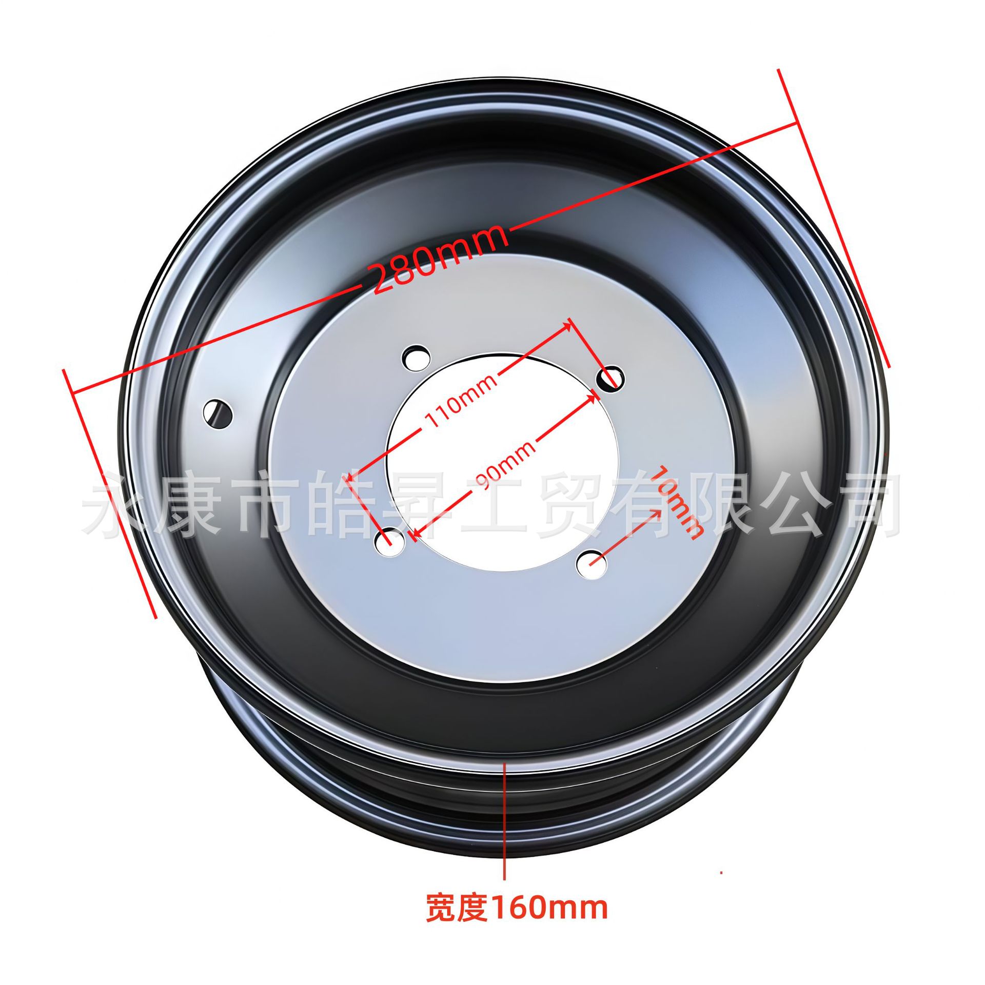 Atv Beach Vehicle Accessories 23X7.00-10 Tire Rim 22X10-10 Four-Wheel Go-Kart Four-Hole Wheel Hub