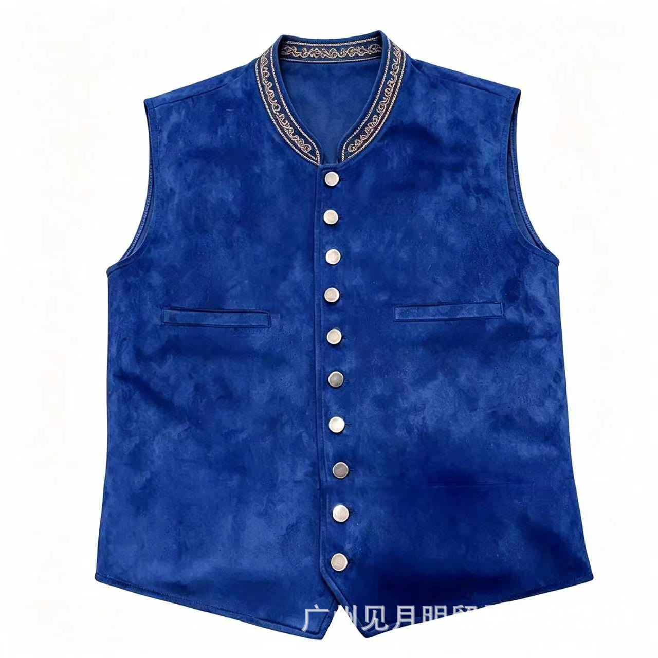 2026 new foreign trade European and American carnival costume, German Oktoberfest oversized shirt and men's vest, stage performance outfit