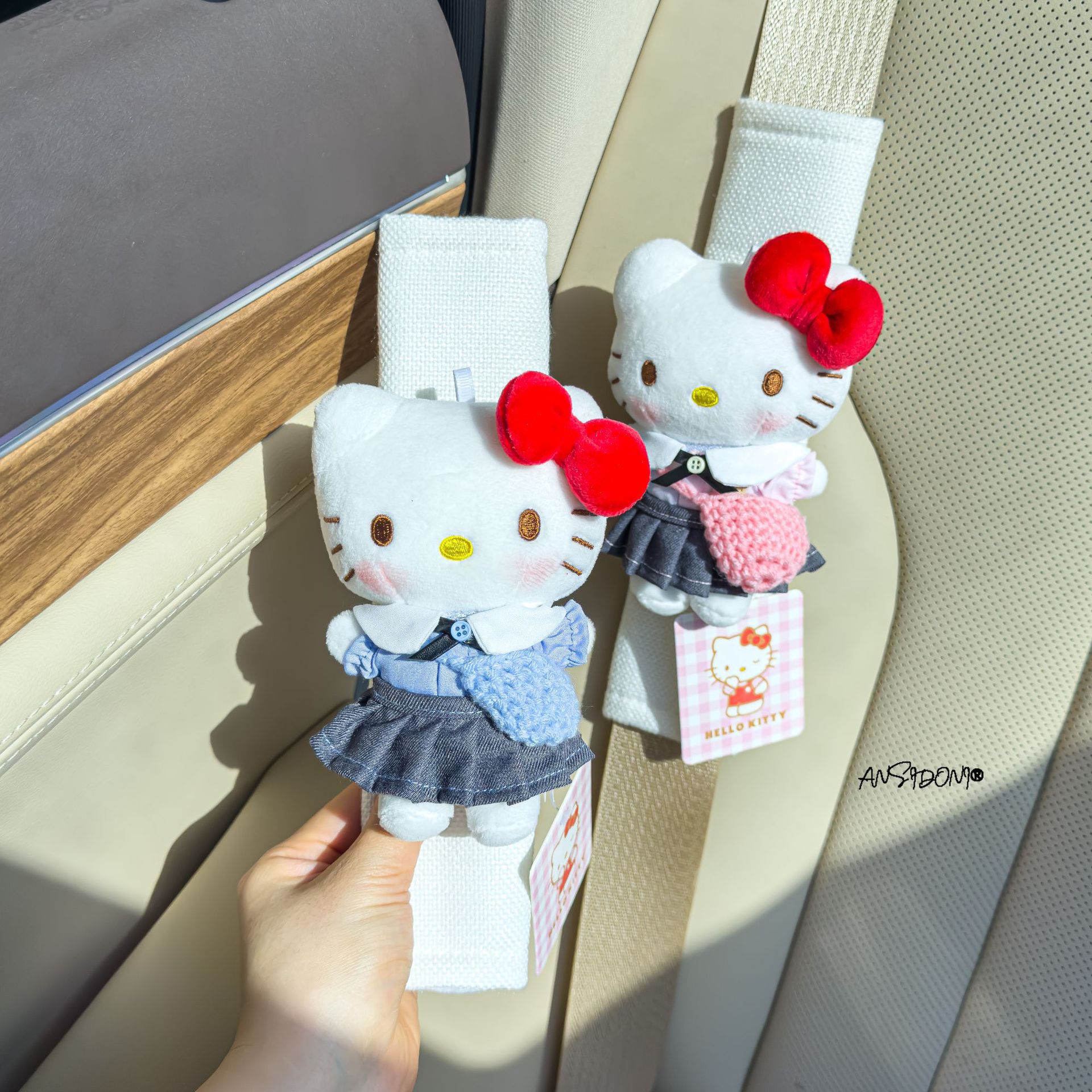 Hellokitty Car Seat Belt Shoulder Pads Car Seat Belt Decoration Children's Anti-Wear Clothing Shoulder Pads