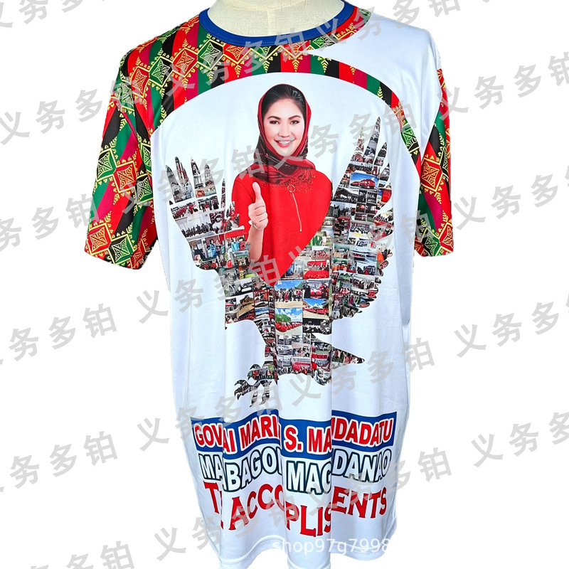Philippine election t-shirts, all polyester cotton, cross-border presidential vote election portrait advertising t-shirts, cultural t-shirts, custom t-shirts