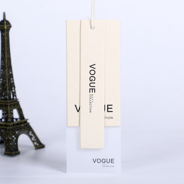 白卡吊牌定制衣服标签空白童装零售吊卡定做高档牛皮纸服装辅料