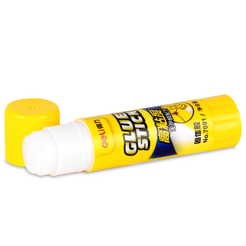 Deli 7091 solid glue stick 8g high viscosity students' manual class strong glue office supplies wholesale 24 sticks