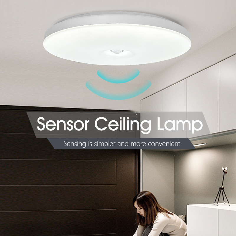 Round LED three-proof ceiling lamp radar induction corridor corridor corridor garage automatic induction engineering ceiling lamp