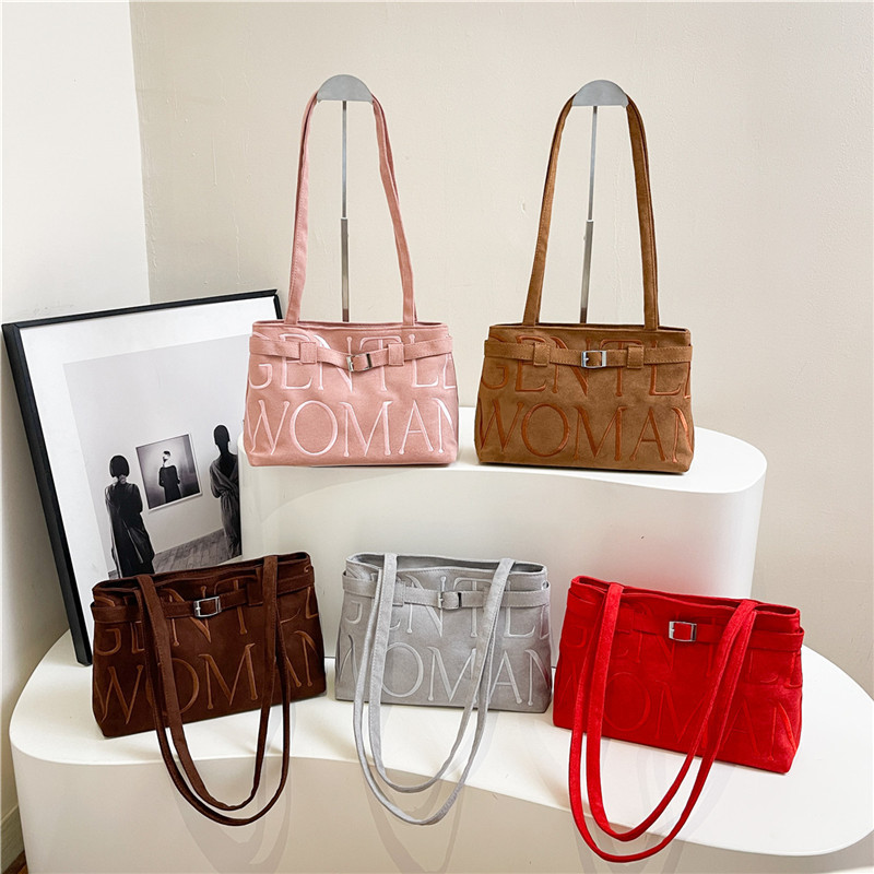 Niche Gentlewoman Suede Ballet Bag 2025 New Versatile Retro Embroidered Armpit Shoulder Bag