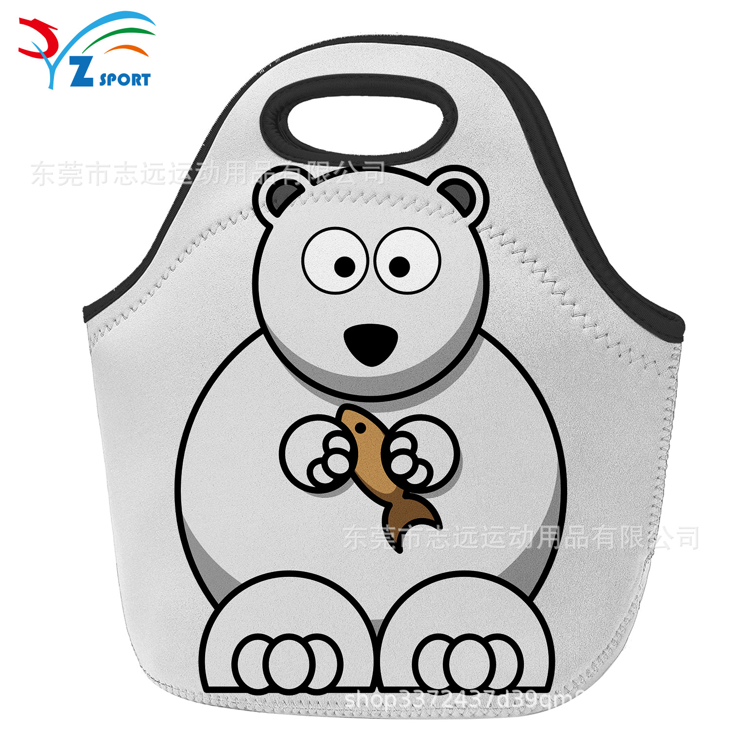 Customized Diving Material Lunch Bag Student Kidsren's Lunch Box Bag Outdoor Leisure Thermal Insulation Picnic Bag Cosmetics Bag