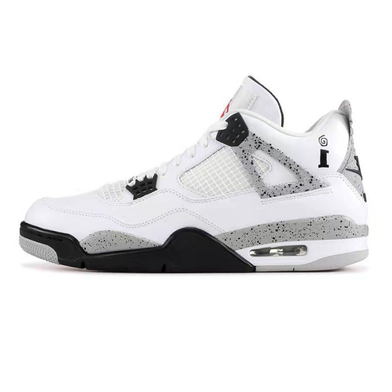 莆田靴工場卸売 AJ4 ホワイトセメント電気母オレオ大学ブルー Joe 4 外国貿易男性と女性のスポーツバスケットボールシューズ|undefined