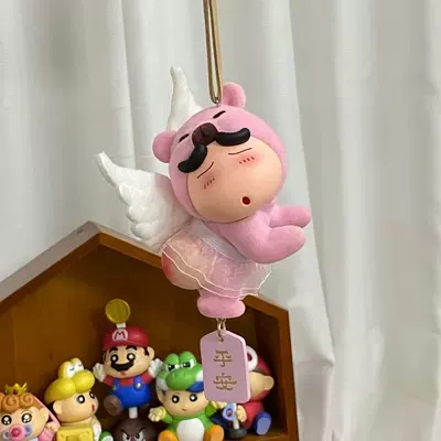 Car hanging Shin-Chan with Wings Car Hanging - pinkflocked-light-up-angel-baby-car-charm