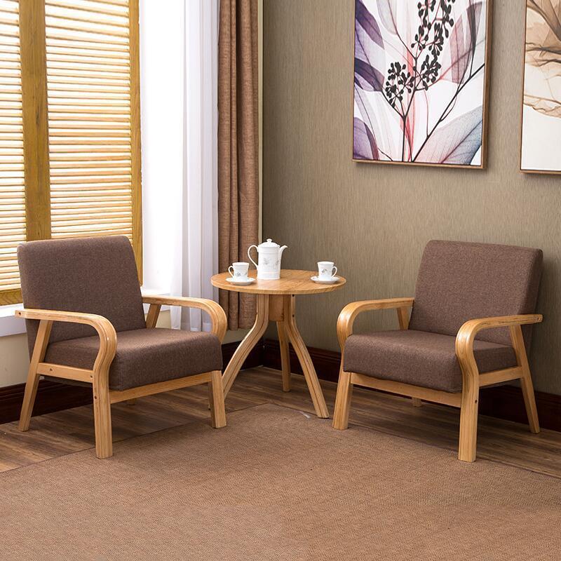 Sofá de recepción de alquiler moderno simple paquete suave desmontable pequeño sofá de estilo japonés sala de estar pequeño sofá de tela