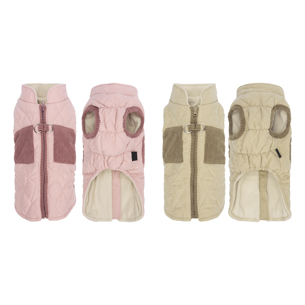 Wattierte Baumwollweste für zwei Beine – Herbst-Winter-Kleidung für kleine Hunde, Katzen, Teddybären und Bichon Frisés – Haustierbekleidung & Schuhe_voghion.com