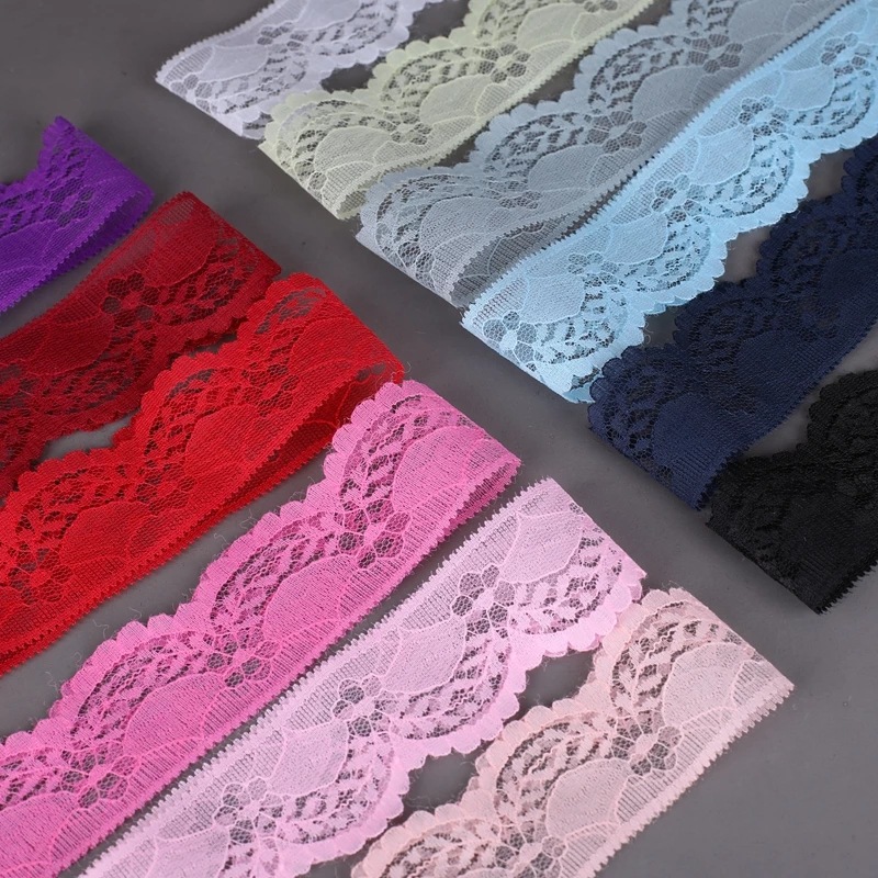 现货供应刺绣彩色无弹蕾丝花边辅料DIY布料衣服裙摆裙边配饰lace