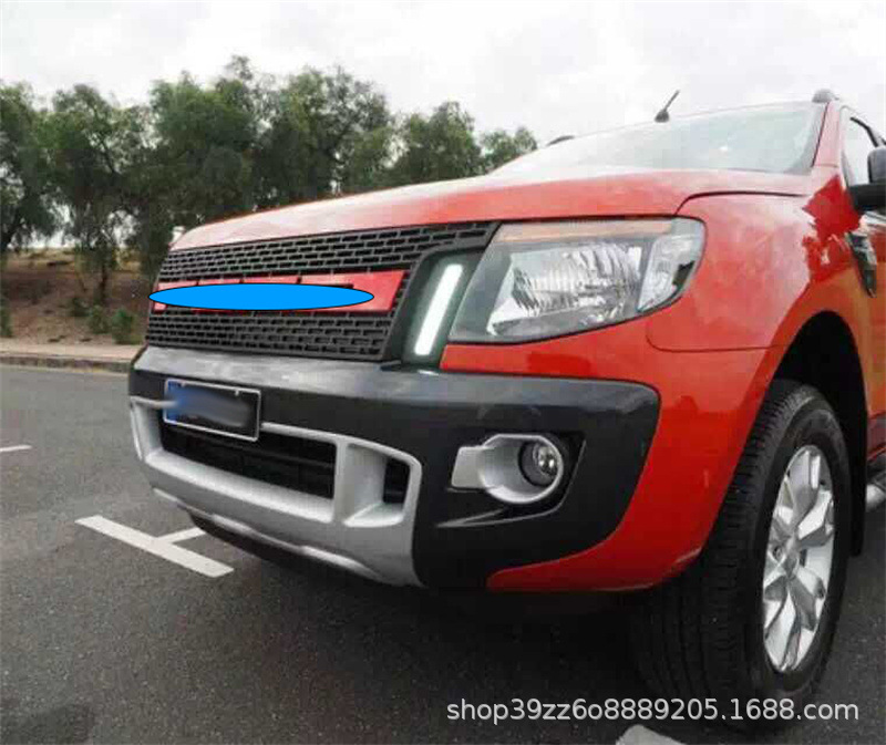 Suitable for 12-14 Ford FORD ranger net modification front face T6 pickup truck with light net grille