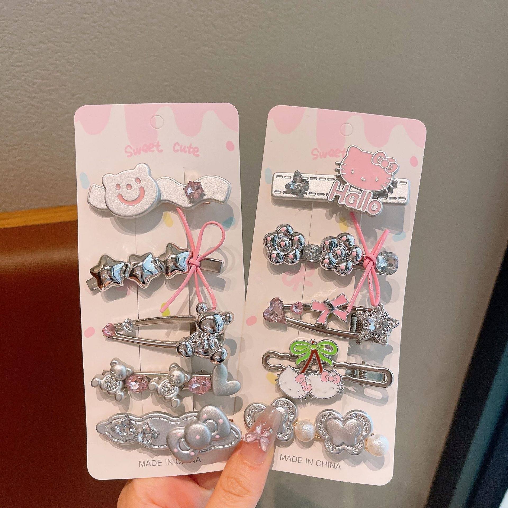 Clips de cabello para niños de plata, clips de bangs de metal, clips de boca de pato, clips de cabello para chicas calientes