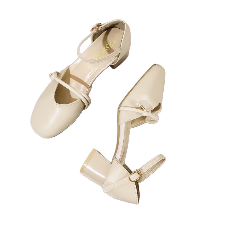 Baotou sandalias de verano para mujeres 2026 nuevo estilo hermoso no cansado sandalias huecas de verano tacones altos con falda
