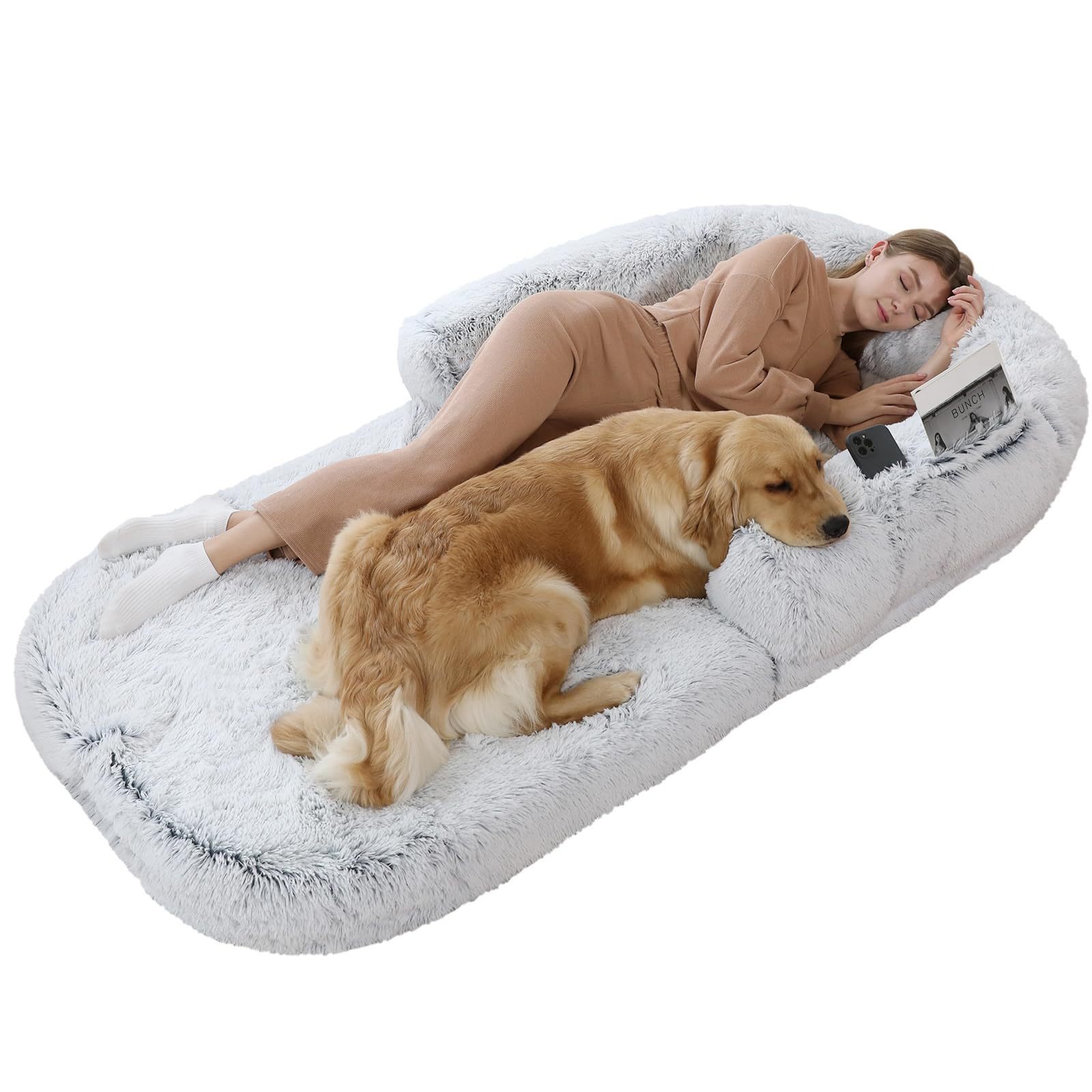 Foreign Trade Human Pet Sofa Removable, Washable, Folded Large Dog Bed Plush People's Pet Shared Dog Kennel Soft Dog Cushion