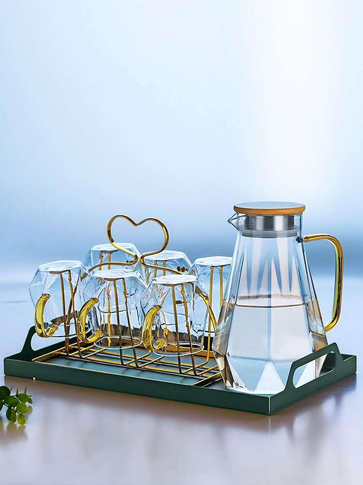Wholesale стеклянная чайник высокая термостойкость бытовая вода большой объём холодная вода чашка сушильная чашка водяной бутылки контейнер
