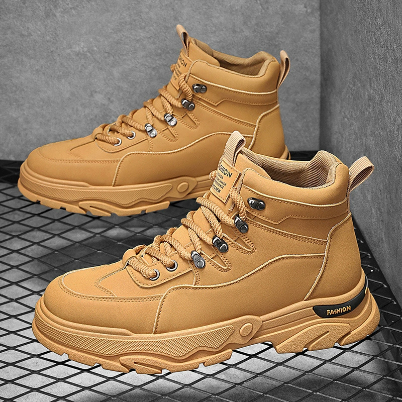 Ankle sports boots (Martens) non‑slip, wear‑resistant, autumn leisure trend, sizes 39–44, AB02 brown