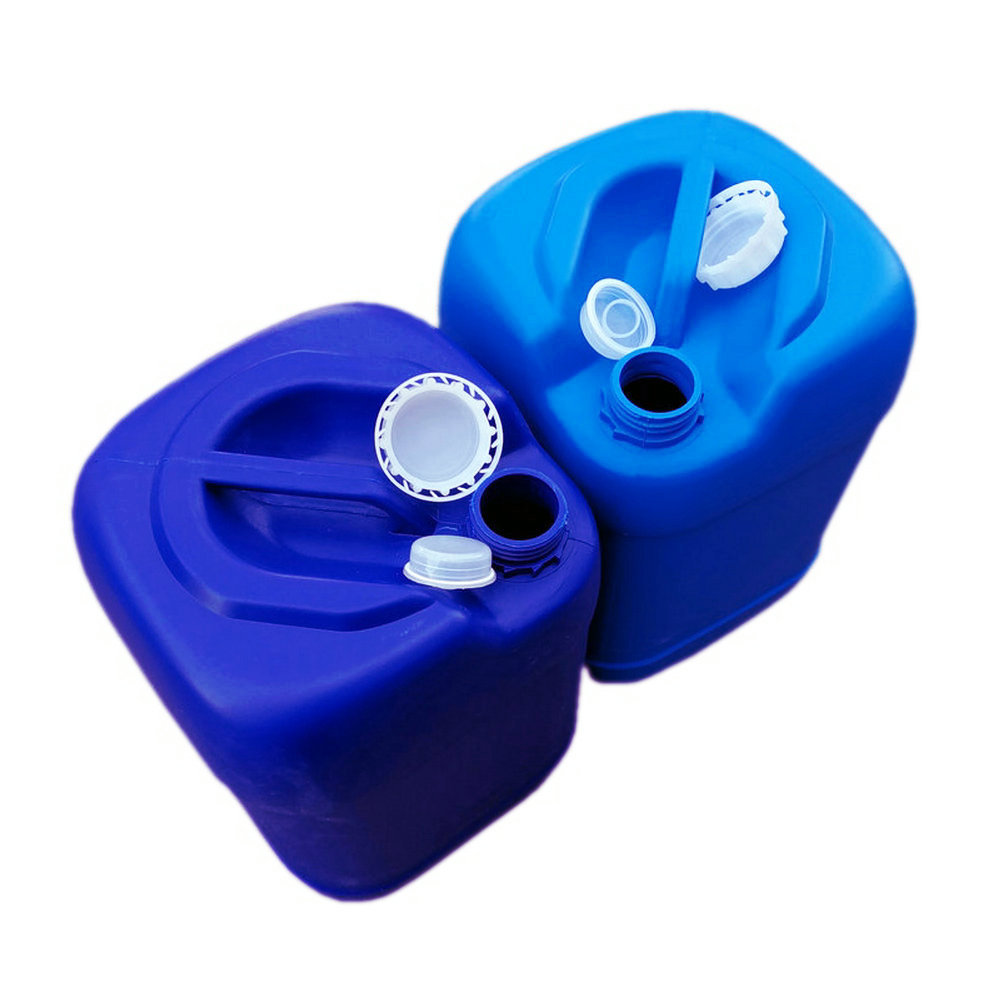 蓝色小口塑料化工桶圆形带盖堆码桶塑胶包装容器桶吹塑工业溶剂桶