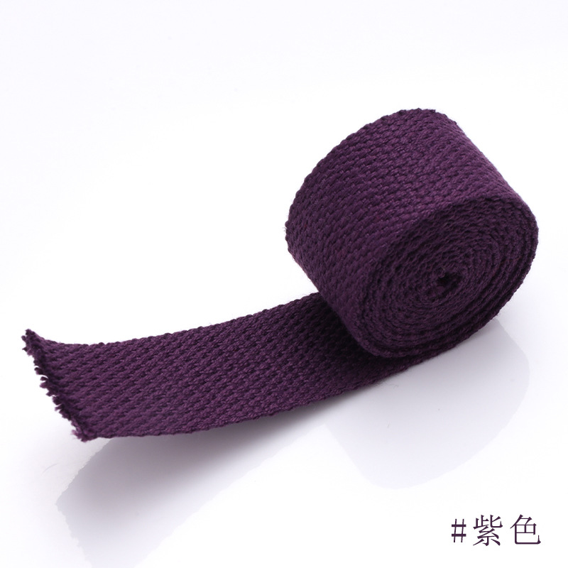 スポット卸売カラフルな無地ポリエステルウェビングベルトキャンバスバッグ荷物ショルダーストラップバンドル梱包ベルトアクセサリー