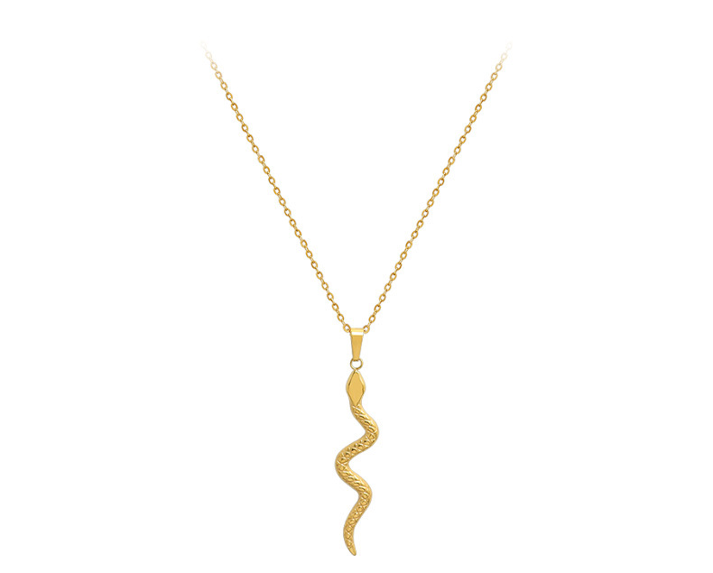 Fashion Curved Snake-shaped Pendant Necklace display picture 12