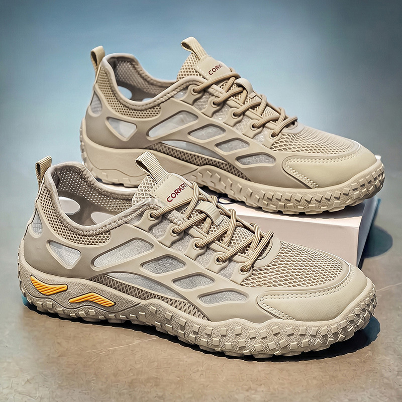 New Summer Sports Shoes, New Low-Top Breathable Mesh Shoes, Outdoor Hollow Sandals, Fashionable Wear-Resistant Work Shoes for Men New Summer Sports Shoes, New Low-Top Breathable Mesh Shoes, Outdoor Hollow Sandals, Fashionable Wear-Resistant Work Shoes for Men