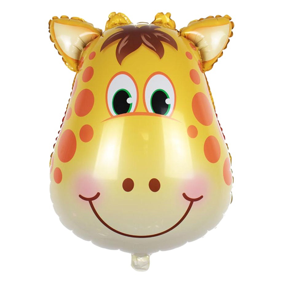 Globo de película de aluminio globo al por mayor diseño de juguete de los niños medio animal cabeza mono vaca película de aluminio globo de dibujos animados