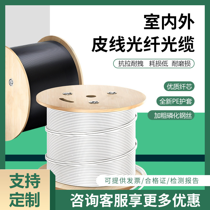 Carrier-Grade Entry-Level Optical Cable 1000m Fiber Optic Cable Indoor and Outdoor 1-Core 2-Core 3-Wire Outdoor Optical Cable