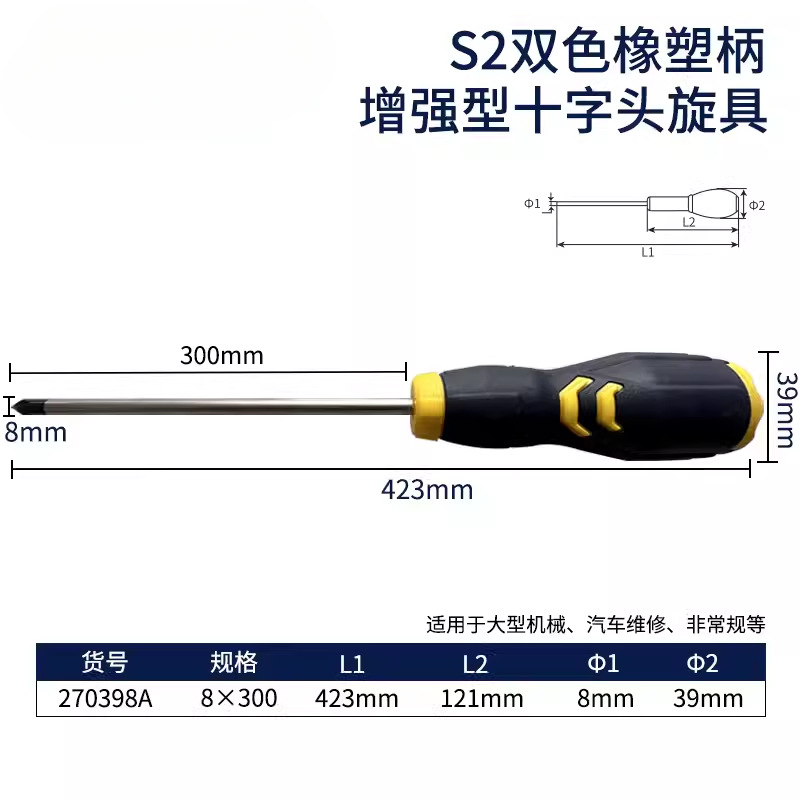 Gran Muralla Seiko cruzada destornillador industrial mejorado mango de goma y plástico con tornillo magnético lote de electricista doméstico decoración