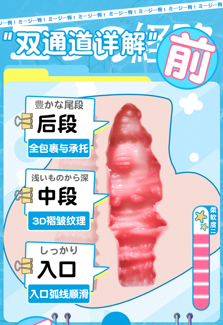 Jiuai Airplane Cup Male Masturbator in Skin Tone TPE with Molded Vagina and Buttocks Design — detail image 7