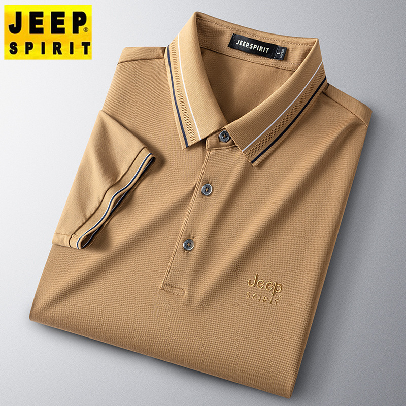 Verano hombre camiseta de manga corta polo camiseta de negocios suelta blusa casual bordada de color sólido versátil coreano 2087