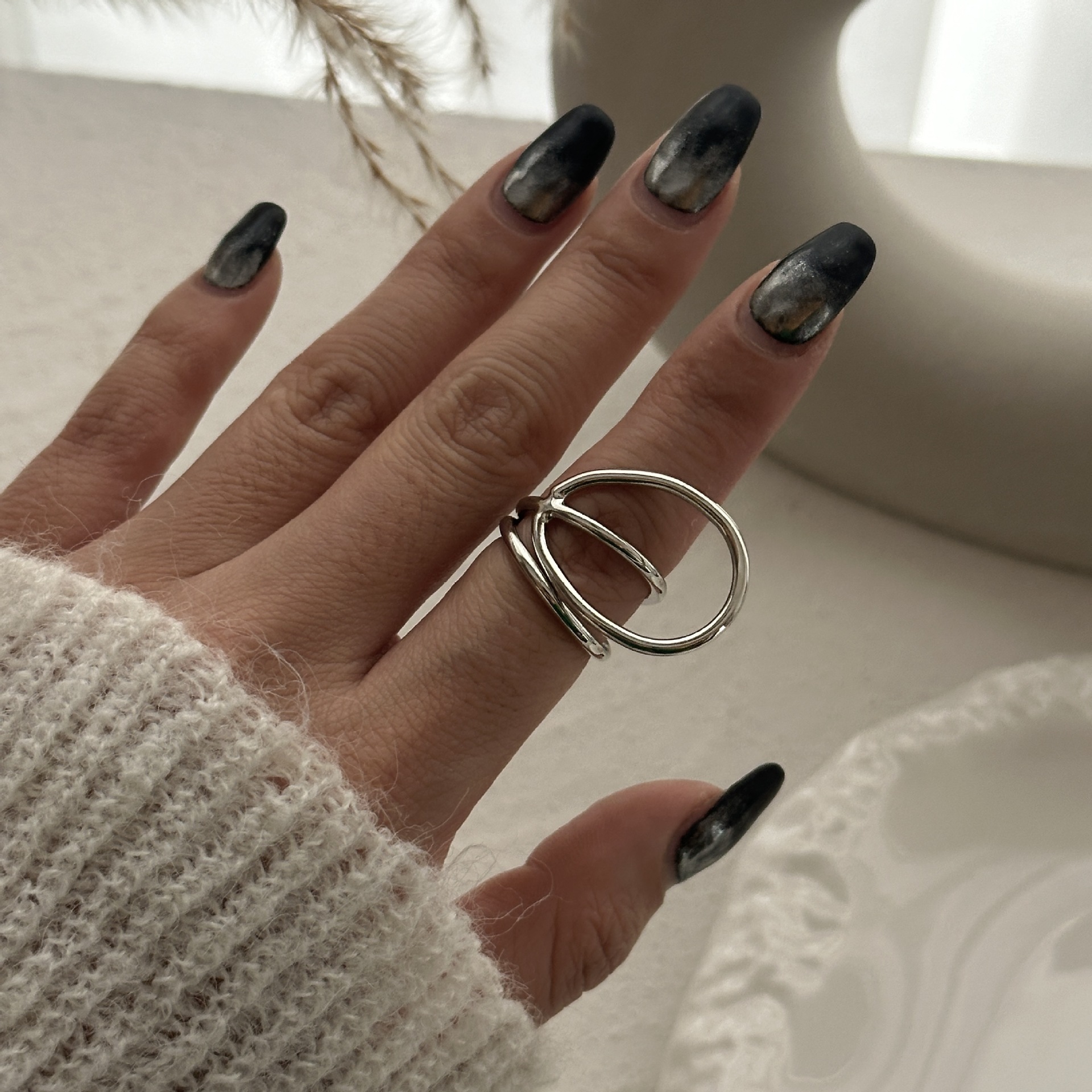 59g Weight Rings, Bracelets Classification 1 Piece Quantity Daily Occasion Alloy Material Solid Color, Butterfly Pattern Women's Gender Ring, Plating Design Exaggerated Style Exaggerated Solid Color Butterfly Alloy Ring Plating Women's Rings Bracelets 30