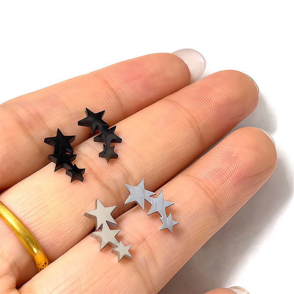 Brand fashionable trend universal earrings stainless steel for men…