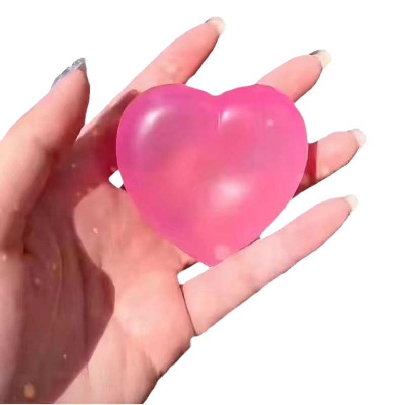 Azúcar de Malta que cambia de color Amor pellizco música descompresión lenta rebote Bola de ventilación juguete de plástico de descompresión que cambia de luz