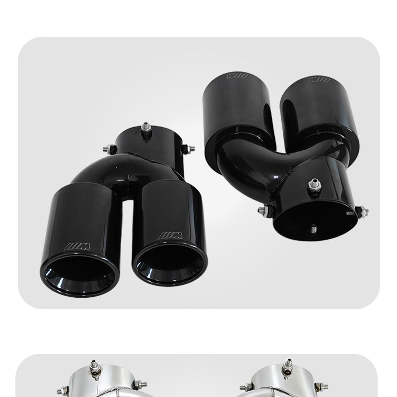 Suitable for BMW M240i 330i M340i M440i stainless steel carbon fiber exhaust modification with four tail pipes