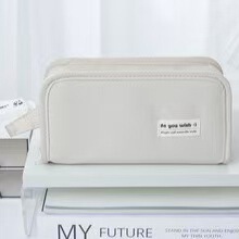 両面痛バッグペンケース 大容量 多層 ブラック文具箱 インス風 高颜值 小中学生用鉛筆箱