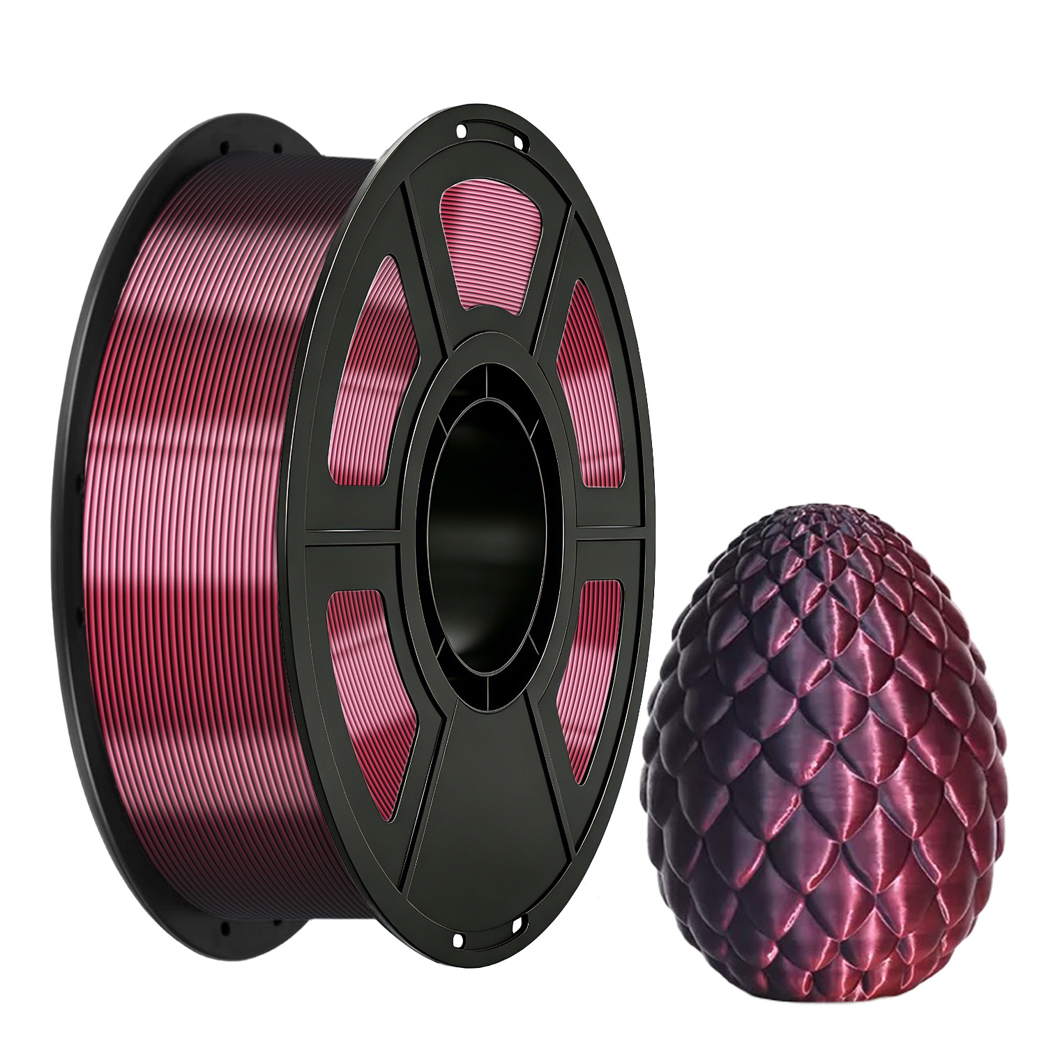 PLA silk 【Black-Red】 1KG