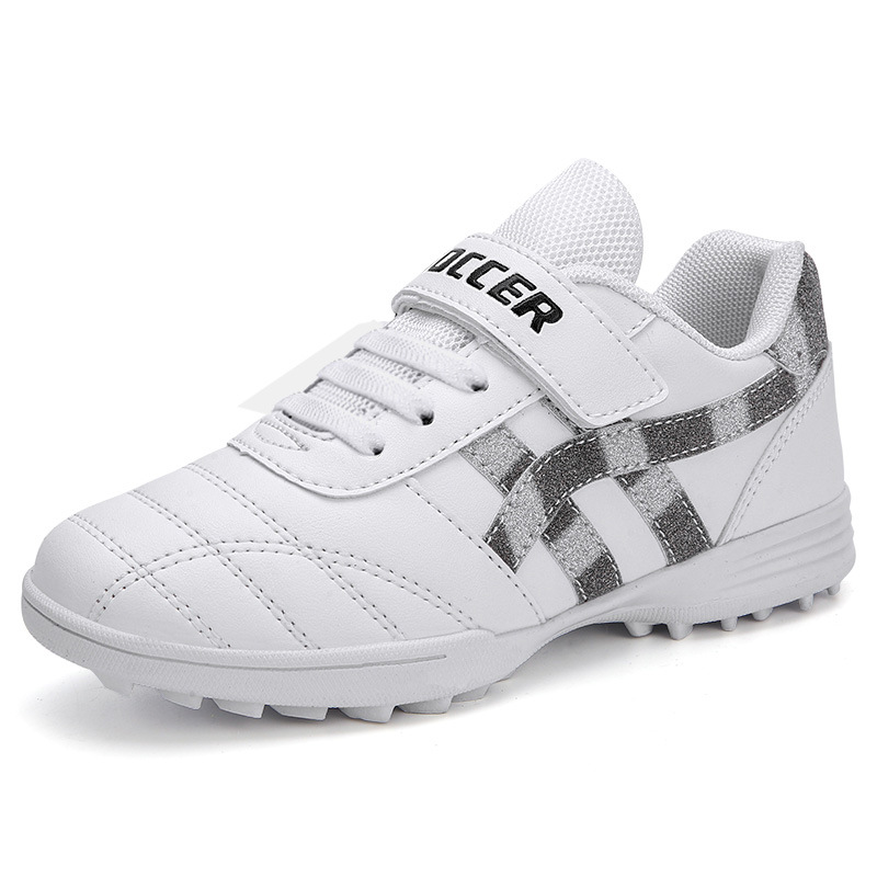 Nuevos zapatos de fútbol para niños velcro para niños zapatos de entrenamiento de césped zapatos deportivos al aire libre para estudiantes de primaria y media escuela