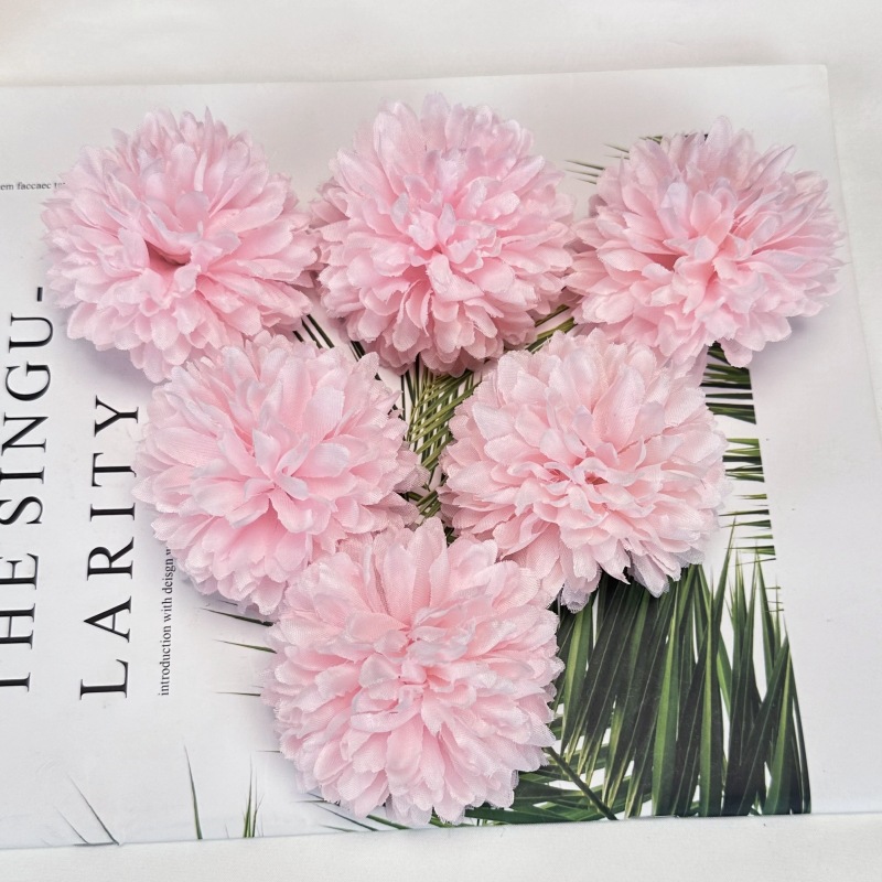 Simulación de cabeza de hortenida DIY hecha a mano joyas de cabello joyas de flores de pecho bola de crisantemo boda decoración del hogar flores falsas al por mayor