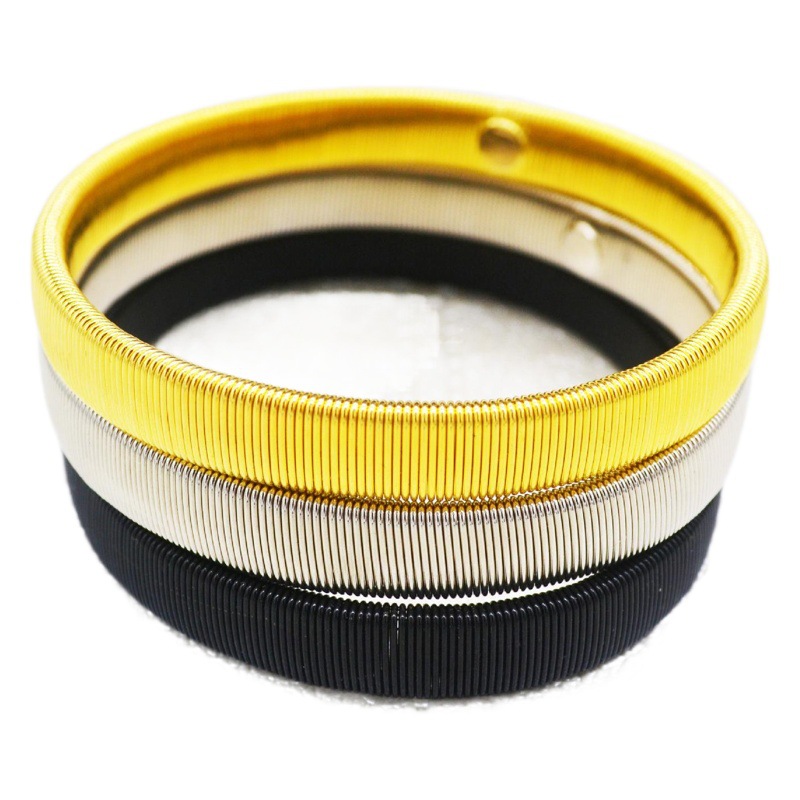 Hombres de metal primavera pulsera brazo anillo puño Protección Ambiental de alto grado anti-Pierna de retención de color