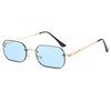 Fashionable square small sunglasses, glasses, trend sun protection cream, new collection, European style, UF-protection