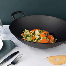 ��ȫ�a���ڏ�33cm�T�F���Cast Iron Wok������´��p��ƽ�׳��