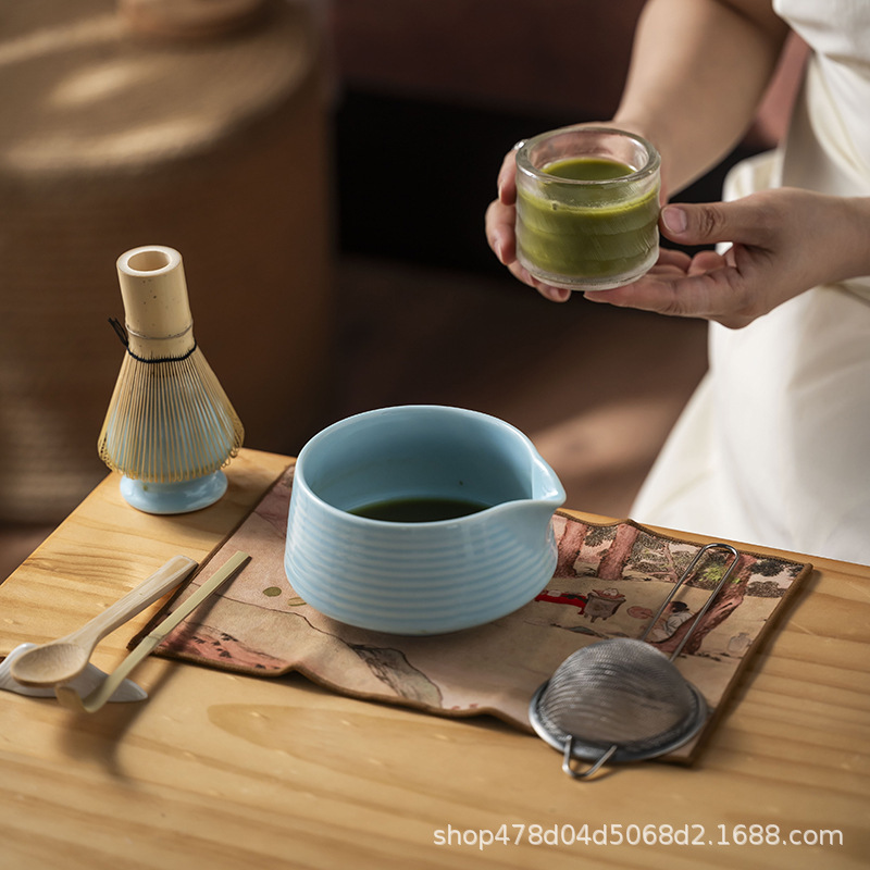 国境を越えた日本抹茶茶道道具、百本立茶筌、抹茶茶碗、宋代茶注ぎセットの家庭用コンプリートセット|undefined