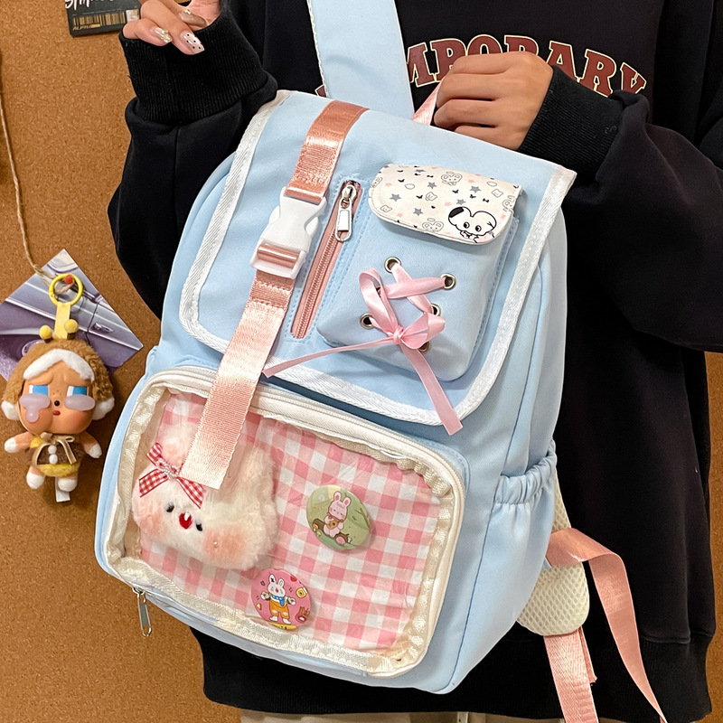 学生女子ランドセル 2025 新中学生高見えカジュアルファッションリュックかわいい二次元痛バッグ|undefined