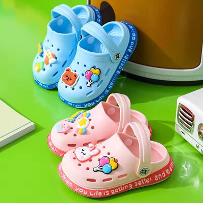 (Оптовые продажи), детские летние мюли, тапочки в стиле Crocs, нескользящие босоножки для раннего возраста, закрытый носок, 1-6 лет, мягкая подошва
