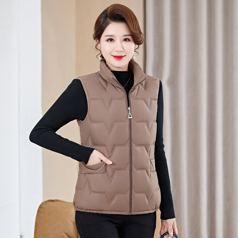 2023 otoño y invierno nuevo chaleco de algodón mujer corto estilo coreano sin mangas chaleco de plumón chaleco de gran tamaño chaleco hombro image 8