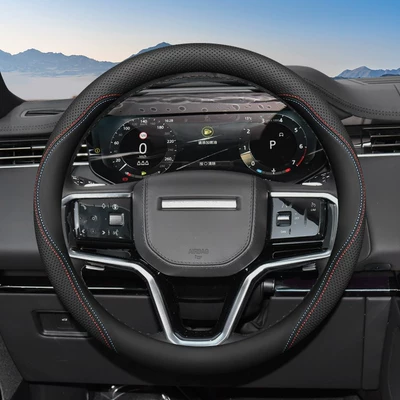Discovery, and Freelander Interior Modification — Steering wheel cover - exclusively-for-land-rover-red-and-blue-two-color-line-standard