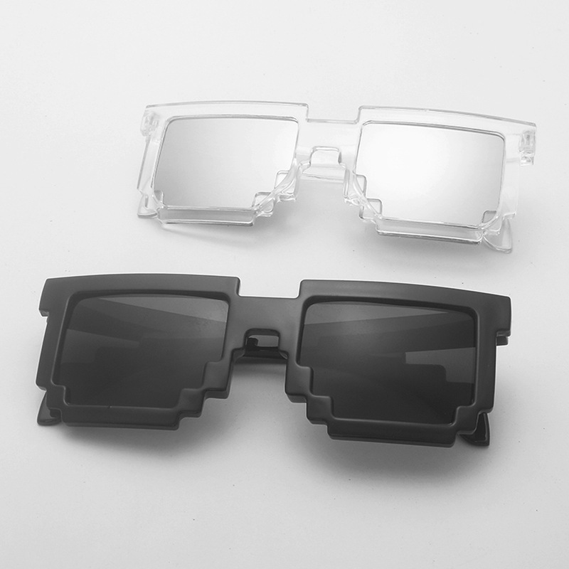 モザイク厚枠サングラス個性ファッション装飾サングラスネット赤パーティー