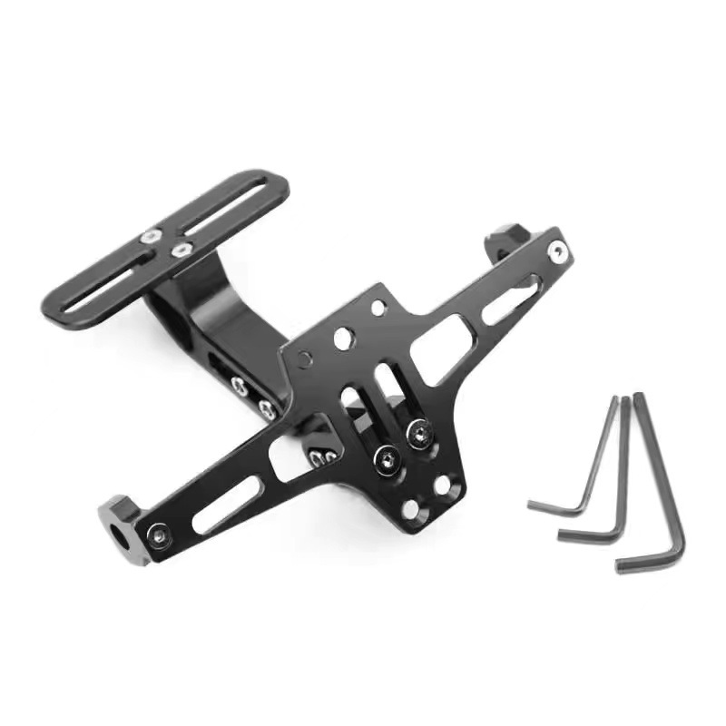 License plate holder/license plate holder – Motuoche modified accessories electric - black-airplane-license-plate-frame-without-light-tool-included