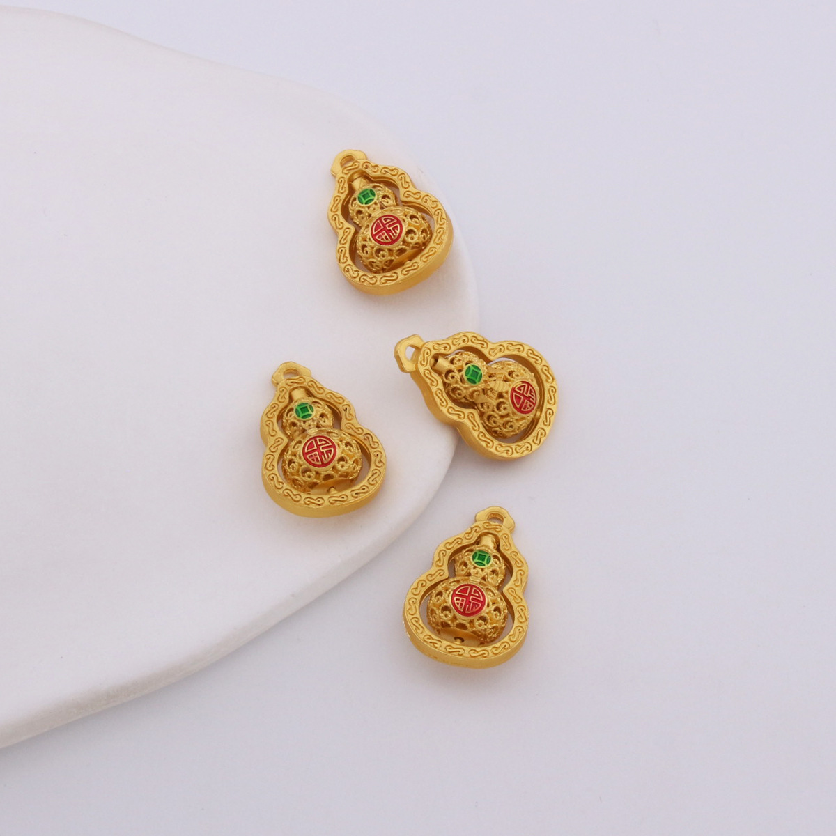 古法金葫芦挂件手工制作项链钥匙扣手机链挂绳diy吊坠饰品批发