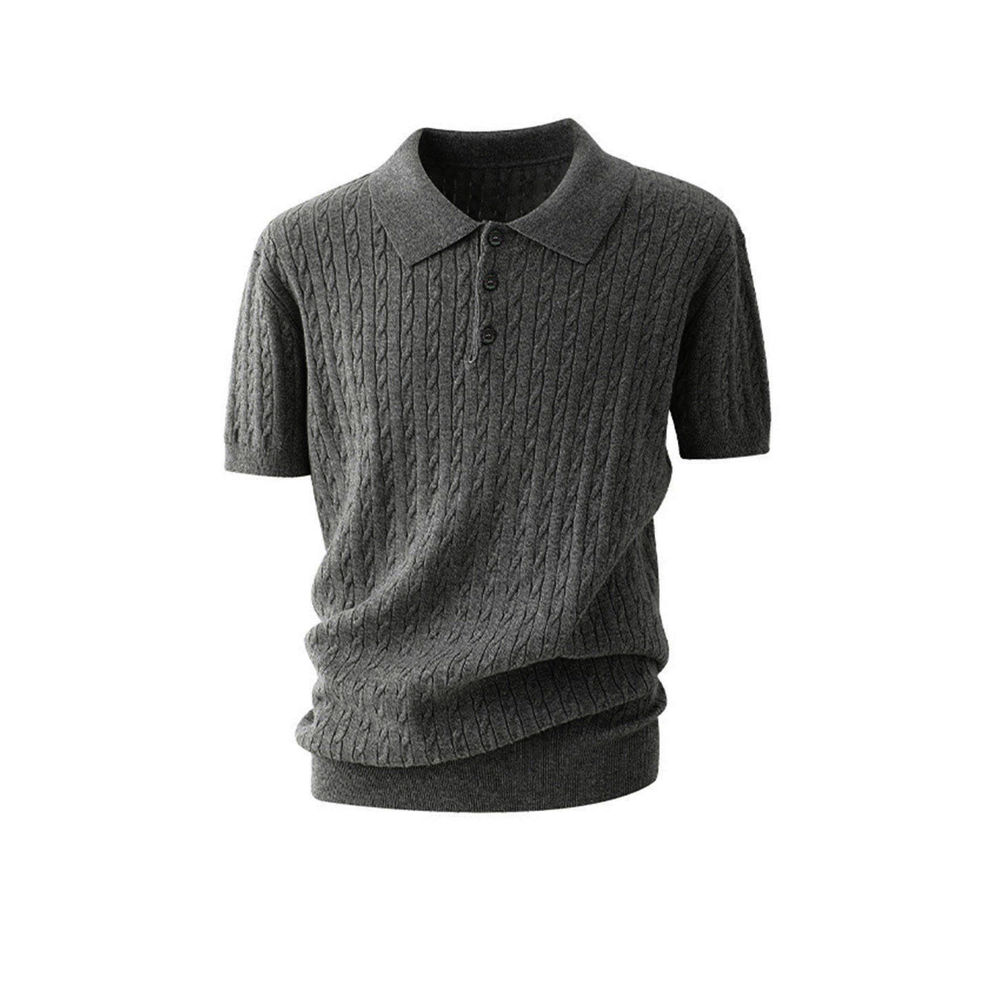 Polo camiseta de punto camiseta de manga corta camiseta de hombre texturas con solapa de color viejo viento de negocios de verano fábrica transfronteriza al por mayor
