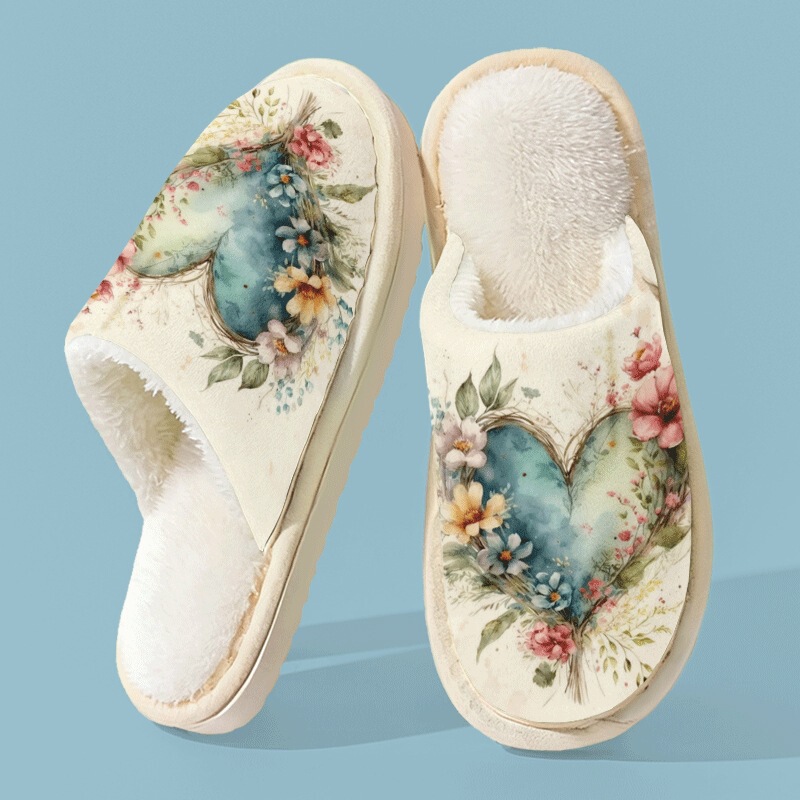 Cross-Border Exclusive Supply of Cotton Slippers with Highland Cow Pattern Print for Men, Autumn and Winter Couple Slippers, Pod Cross-Border Jit One-Piece Dropshipping